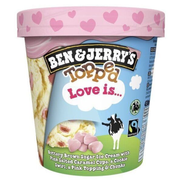 Ben And Jerry's Topped Love Ice Cream 470Ml